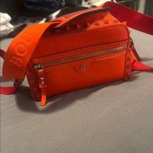 Christian Louboutin crossbody bag    Perfect condition   Rare   Hot Orange